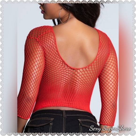 🆕 "Rocker babe" Fishnet Long Sleeve Lingerie - Picture 2 of 16